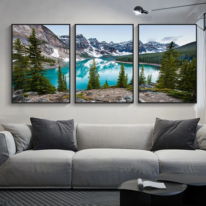Abstract Canvas Set - 3 teile/satz Natürliche Wald Landschaft Leinwand