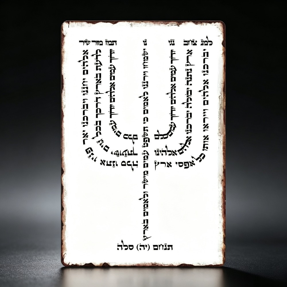 Wall Art - CIFBUY Vintage Hebräisches YHVH Aluminium-Wandschild, Wasserdicht,
