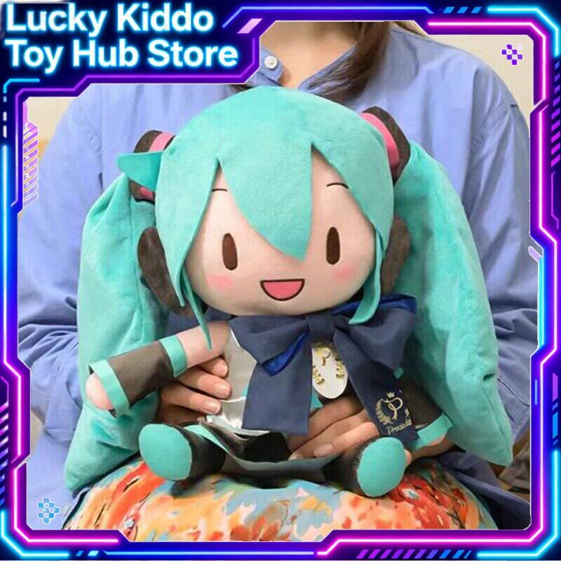 Throw Pillow - Hatsune Miku Übergroße Plüschpuppe, weiches Baumwoll-Kissen,
