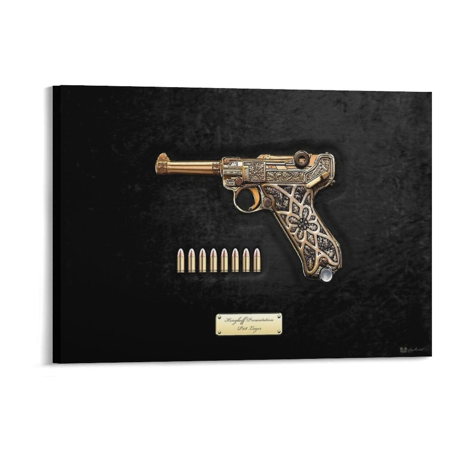 Decorative Mirror - 1904 Luger Pistole Schusswaffe Patent Luger: