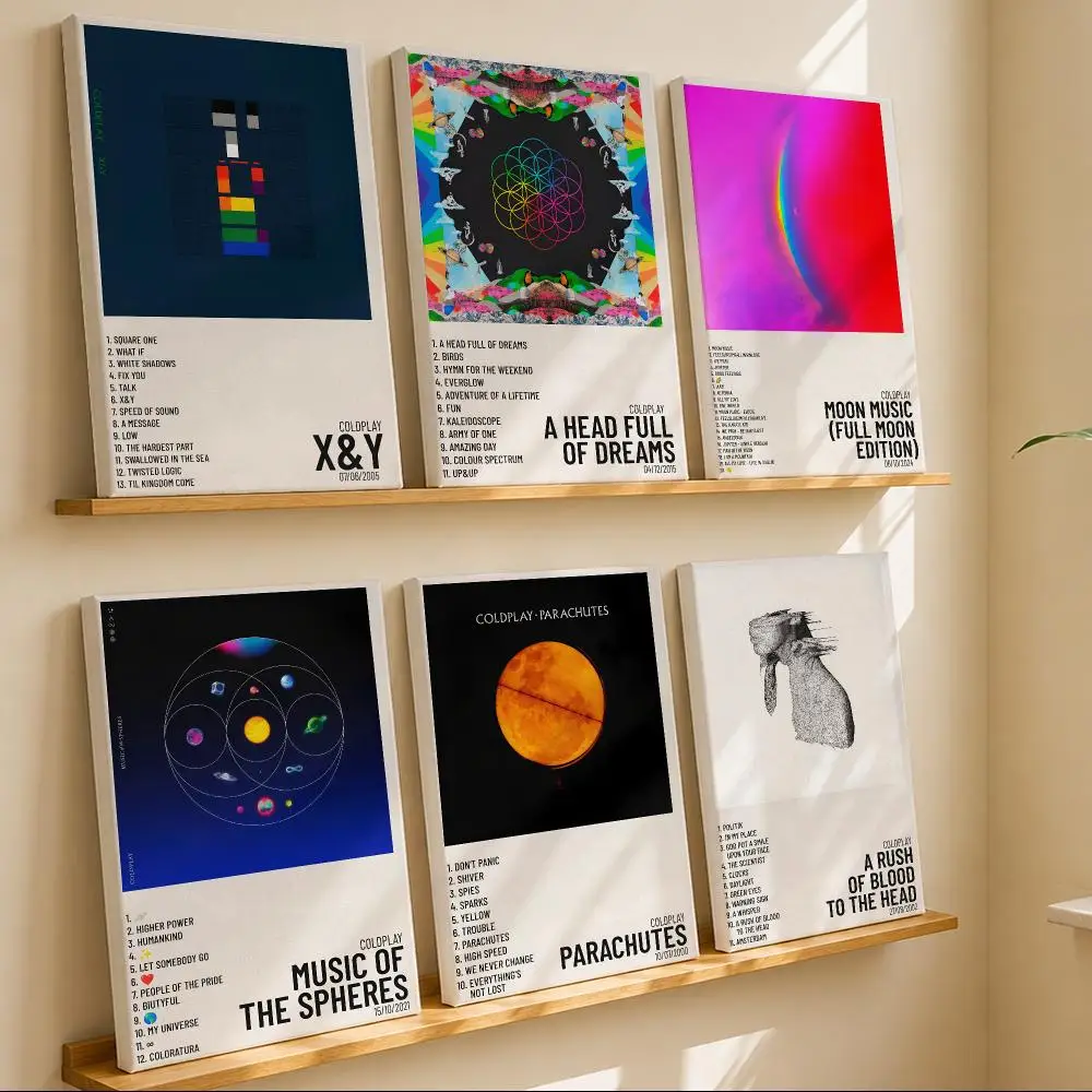 Wall Art - Band C – Coldplay Albumcover, gerahmtes
