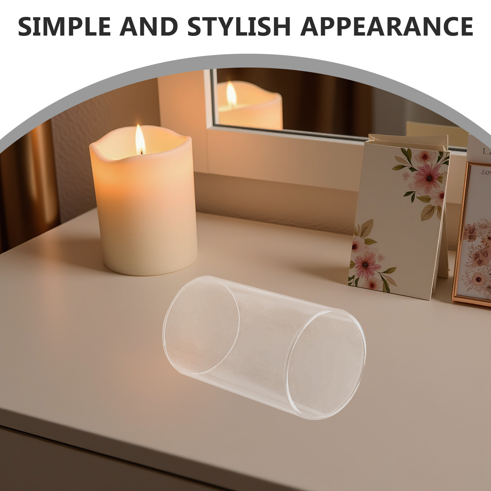 Candle Holder Decor - Glashalter Kerzenhalter Röhrenschirm Klarer Zylinder für