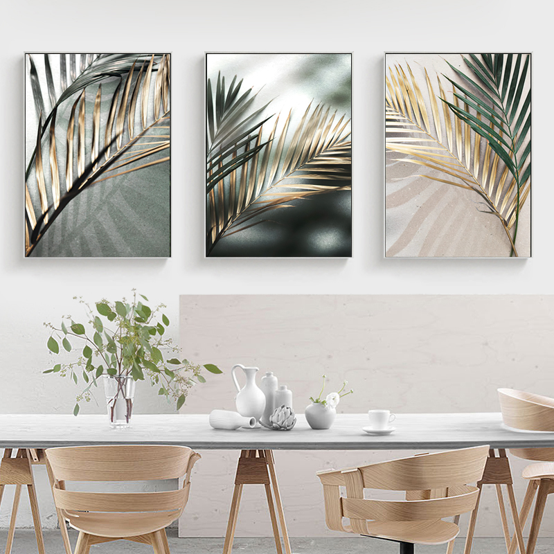 Abstract Canvas Set - 3-teiliger rahmenloser dekorativer Kunstdruck, 3-teiliges Set