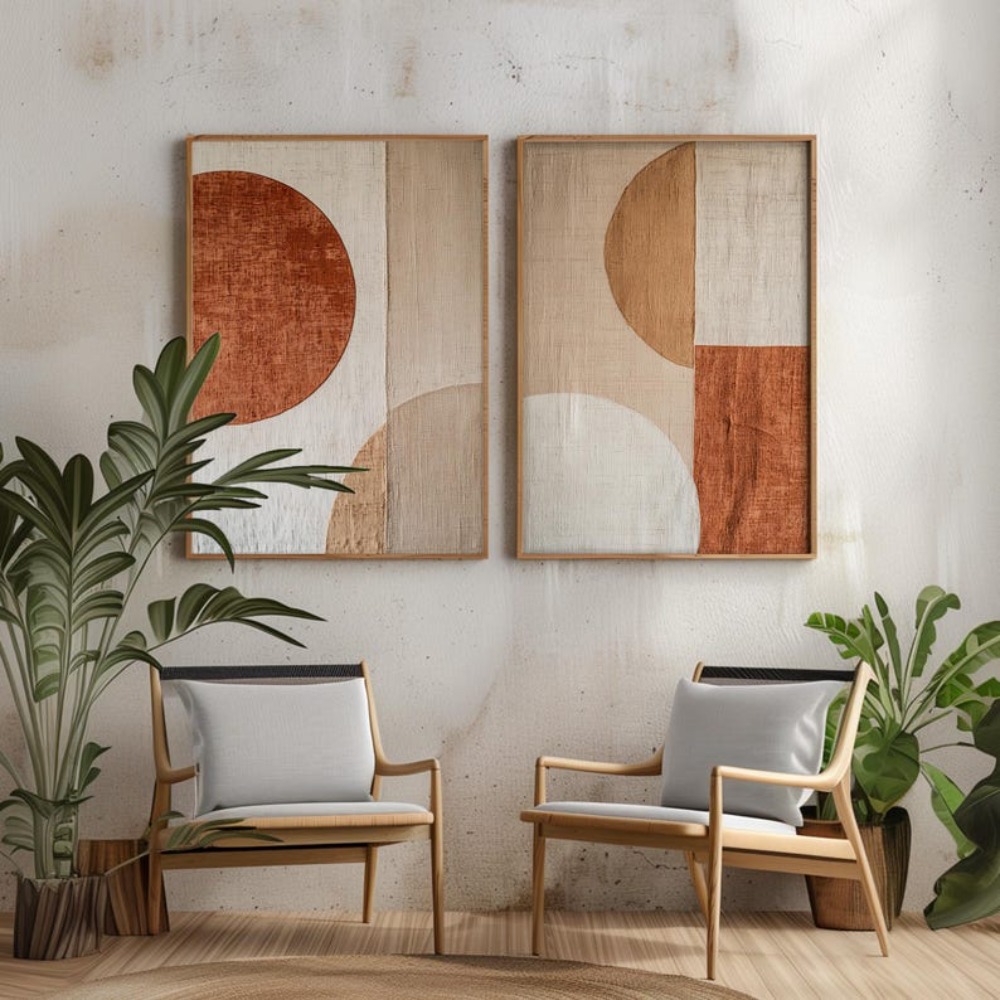 2 Stück rahmenlose Leinwandbil – Abstract Canvas Set Bewertung und Preis