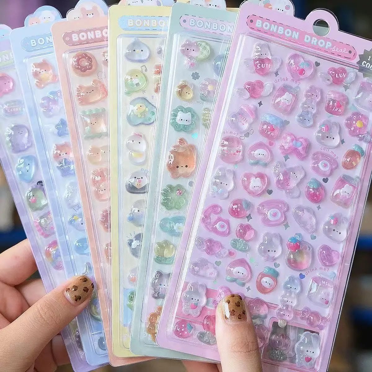 2027 Kawaii 3D Jelly Resin Auf – Wall Sticker Bewertung und Preis
