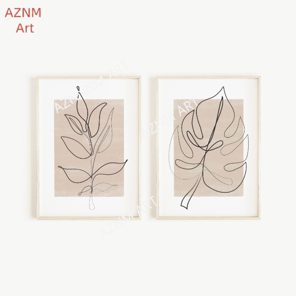 1/2-teiliges Botanical Line Ar – Abstract Canvas Set Bewertung und Preis